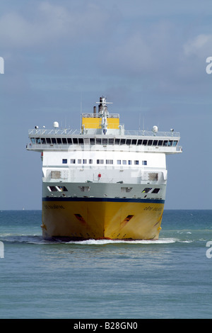 The Cote D albatre ferry enters the harbour at Dieppe France Europe The ship is enroute from Newhaven underway Stock Photo