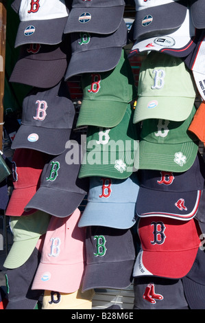 baseball caps on sale in Boston Common Stock Photo