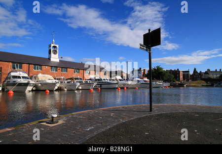 Stourport Yacht Club at Stourport Basin, Stourport on Severn, Worcestershire, England Stock Photo