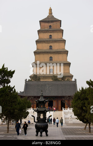 Big Wild Goose Pagoda Tang dynasty architecture Xian China Stock Photo