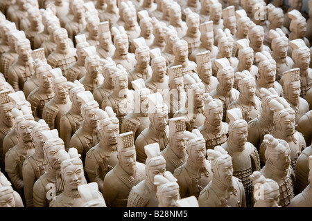 Terracotta Warrior souvenirs being made in factory Xian China Stock Photo