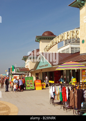 Typical Tourist Scene Wellington Pier Marine Parade Great Yarmouth Norfolk England Great Britain Stock Photo