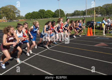 High school track Chesapeake Md Stock Photo