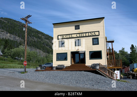 Hotel Chitina, Chitina, Alaska. Stock Photo