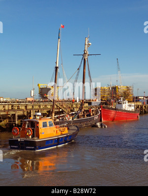 Commercial and Leisure Harbour Scene, Lowestoft, Suffolk, England, United Kingdom Stock Photo