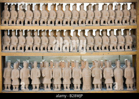 Terracotta Warrior souvenirs being made in factory Xian China Stock Photo