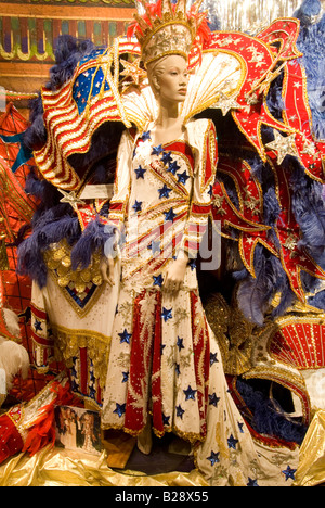 Costumes at the Mardi Gras Museum of Imperial Calcasieu, Lake Charles, Louisiana Stock Photo