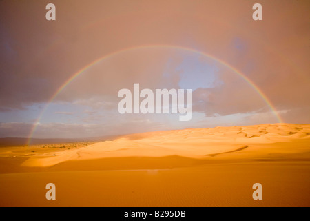 Libya Sahara Desert Dunes Rainbow Date 25 01 2008 Ref ZB720 112781 0010 COMPULSORY CREDIT World Pictures Photoshot Stock Photo