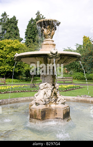 Regency water fountain in public gardens Sandford Cheltenham UK Stock Photo