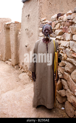 High Ogle Amimist Village Elders Meeting Place Dogan Country Bandiagara Escarpment Mali Stock Photo