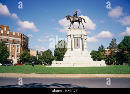 USA Virginia Richmond Monument Avenue Robert E Lee Stock Photo