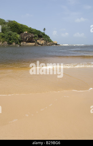 Beach near Bentota and river Sri Lanka Stock Photo