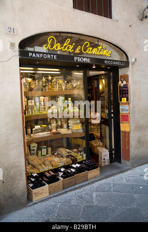 Dolce e Cantine sweet and cellars 24 Via Pellegrini Siena Tuscany Italy Europe Stock Photo