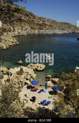 Anthony Quinn Bay near Faliraki Rhodes Greece Stock Photo