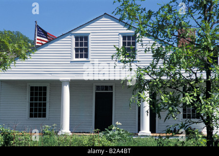 Fort Howard US Army outpost on the Wisconsin frontier in the early 1800s, Heritage Hill, Green Bay WI. Photograph Stock Photo