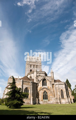 Tewkesbury's 12th century classic medieval Abbey Stock Photo