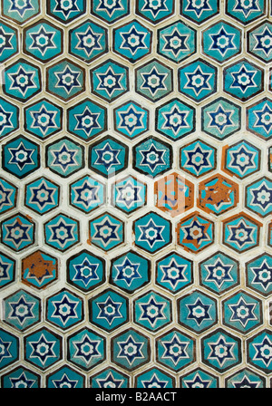 Tiled background oriental ornaments from Uzbekistan Stock Photo