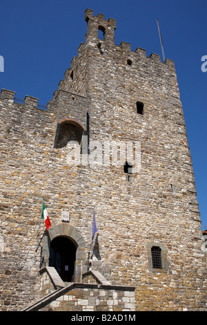 facade of the castle or fortress of castellina in chianti tuscany italy europe Stock Photo