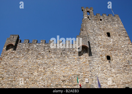 facade of the castle or fortress of castellina in chianti tuscany italy europe Stock Photo