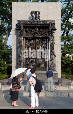 Auguste Rodin - The Gates of Hell at the Museum of Western Art Ueno Park Tokyo Japan Stock Photo