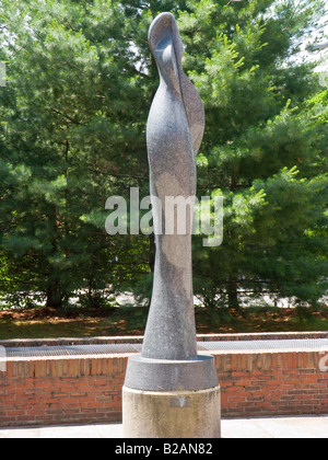 marble sculpture by Maurice B Hexter, Brandeis University campus, Waltham, Massachusetts, USA