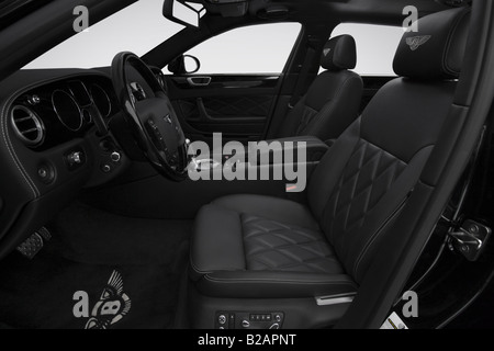 2008 Bentley Continental Flying Spur in Black - Front seats Stock Photo