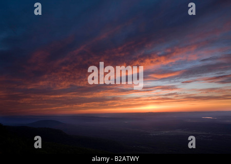 Hudson River Valley sunrise New York State Stock Photo