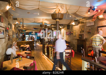 Gibraltar Interior The Lord Nelson Restaurant Pub Stock Photo