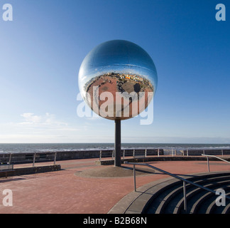 They Shoot, Don't They? Worlds Largest Mirrorball, part of the great promenade show. Blackpool, Lancashire Stock Photo