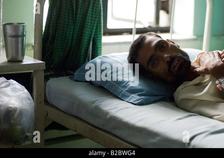 Anwari Mondol, 35, critically ill with TB, in order to save his life, he was moved by an aid organisation to the private Shree  Stock Photo