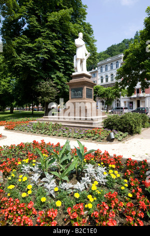 Monument to Emperor Wilhelm I in the Kurpark, Bad Ems, Rhineland-Palatinate, Germany, Europe Stock Photo