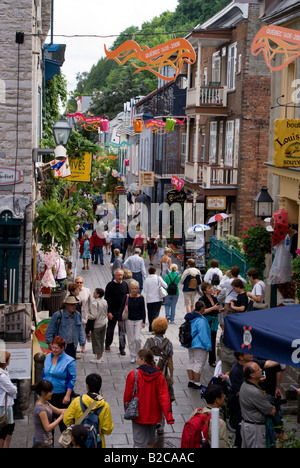 quartier petit champlain quebec city canada Stock Photo