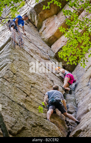 Rock climbing the Shawangunks aka The Gunks New Paltz New York State ...