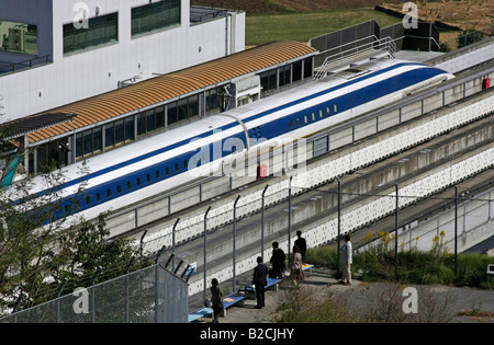 JR-Maglev magnetically levitating train linear motor car at Yamanashi Japan Stock Photo
