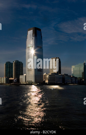 Winter sunlight on Goldman Sachs Building, Jersey City Stock Photo