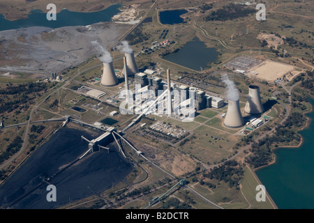 Aerial view of Bayswater Power Station, Hunter Valley NSW Stock Photo