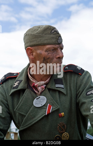 Man dressed as member of SS at War and Peace Show Re-enactment Editorial Use Only Stock Photo