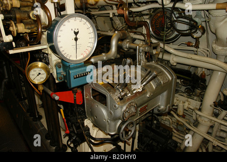 Engine room of a submarine boat, storage room, Maritime and Naval ...