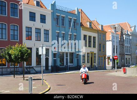 old merchant houses along Bellamypark Vlissingen Netherlands Stock Photo