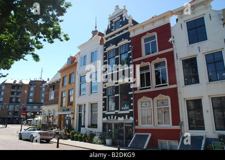 old merchant houses along Smallekade Vlissingen Netherlands Stock Photo