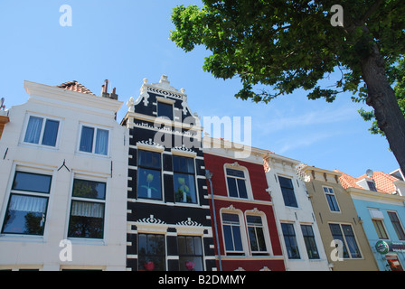 old merchant houses along Smallekade Vlissingen Netherlands Stock Photo