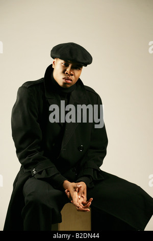 Young stylish African American man, studio shot. Stock Photo
