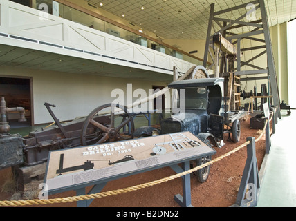 Texas Canyon Panhandle Plains Historical Museum oil drilling rig interior exhibit Stock Photo