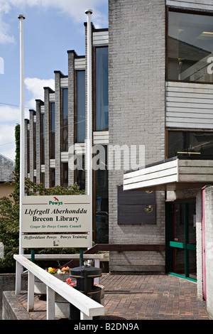 Brecon library Powys Wales UK Stock Photo