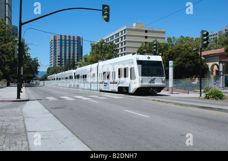 train station lightrail downtown san jose california Stock Photo