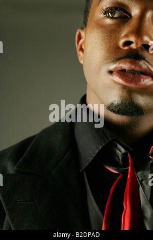 Young stylish African American man, close-up. Stock Photo