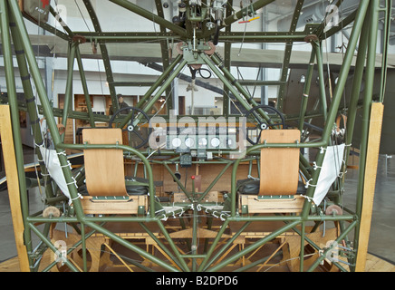 Texas Lubbock Silent Wings Museum dedicated to World War II glider operations CG 4A glider cockpit Stock Photo