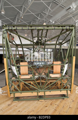 Texas Lubbock Silent Wings Museum dedicated to World War II glider operations CG 4A glider cockpit Stock Photo