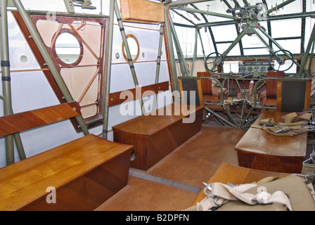 Texas Lubbock Silent Wings Museum dedicated to World War II glider operations CG 4A glider interior Stock Photo