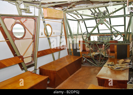 Texas Lubbock Silent Wings Museum dedicated to World War II glider operations CG 4A glider interior Stock Photo